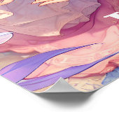 Personalisierte Anime Girl und Axolotl Poster (Ecke)