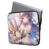 Personalisierte Anime Girls Laptopschutzhülle (Vorderseite Links)