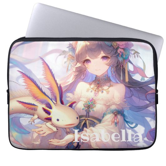 Personalisierte Anime Girls Laptopschutzhülle (Vorderseite)