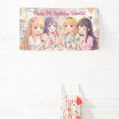 Personalisierte Anime-Mädchen-Eiscreme-Geburtstags Banner (InSitu)