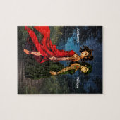 Personalisierte Anime-Tätowierte Mädchen Puzzle (Horizontal)