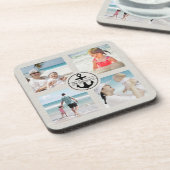 Personalisierte AnkerfotoCollage Getränkeuntersetzer (Linke Seite)