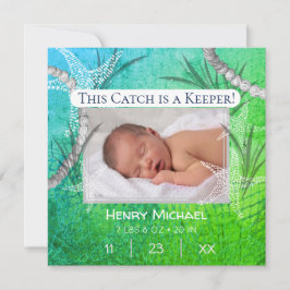 Personalisierte Ankündigung der neuen Baby-Fischer