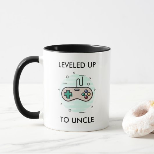 Personalisierte Ankündigung einer neuen Onkel Tasse (Mit Donut)