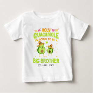 Personalisierte Ankündigung von Avocado Big Brothe Baby T-shirt