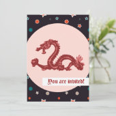 Personalisierte Ankündigung von Drachen (Stehend Vorderseite)