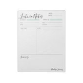 Personalisierte Anmerkungen zu Vorträgen Notizblock (Rotiert)