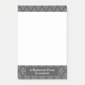 Personalisierte Anmerkungen zur grauen japanischen Post-it Klebezettel (Vorderseite)