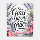 Personalisierte Anmut nach Anmut Christliche Fraue Fleecedecke (Vorderseite)