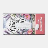 Personalisierte Anmut nach Anmut Christliche Fraue Schreibtischunterlage (Tastatur & Maus)