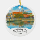 Personalisierte Annapolis Ornament, Maryland Keramik Ornament (Vorne)