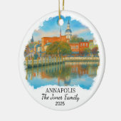 Personalisierte Annapolis Ornament, Maryland Keramik Ornament (Links)