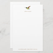 Personalisierte Anna's Hummingbird Stationery Briefpapier (Vorne/Hinten)