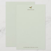 Personalisierte Anna's Hummingbird Stationery Briefpapier (Vorne/Hinten)