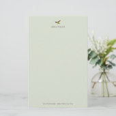 Personalisierte Anna's Hummingbird Stationery Briefpapier (Stehend Vorderseite)