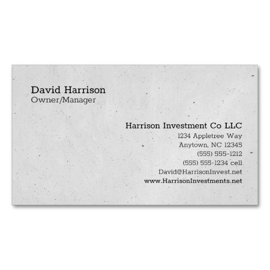 Personalisierte, anpassbare neun Zeilen Magnetische Visitenkarte (Vorderseite)