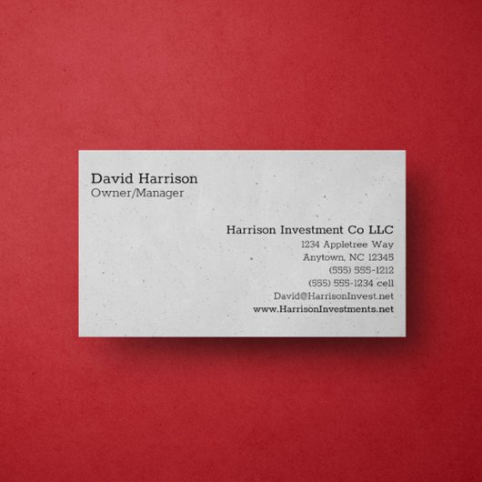 Personalisierte, anpassbare neun Zeilen Visitenkarte