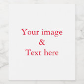 Personalisierte Anpassung von eigenen Texten und B Weinetikett (Einzelnes Label)