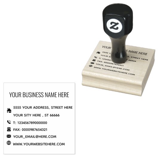 Personalisierte Anschrift des beruflichen Unterneh Gummistempel (Stempel)