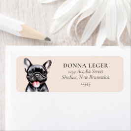 Personalisierte Anschrift des Black French Bulldog