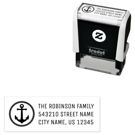 Personalisierte Anschrift oder Text für den Anker  Permastempel (Beispiel)