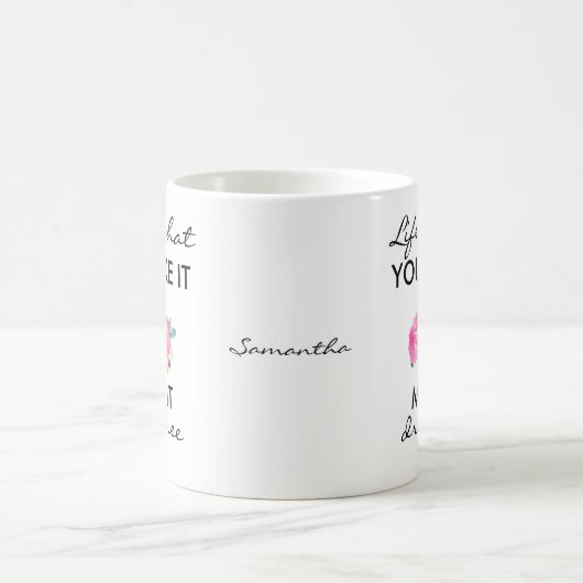 Personalisierte Anti-Drug-Slogan Farbige Blume Kaffeetasse (Mittel)