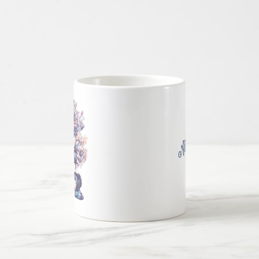 Personalisierte antike Bücher und Rose Kaffeetasse (Mittel)