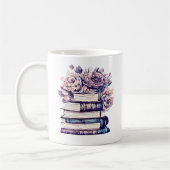 Personalisierte antike Bücher und Rose Kaffeetasse (Links)