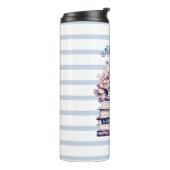 Personalisierte antike Bücher und Rose Thermosbecher (Nach links gedreht)