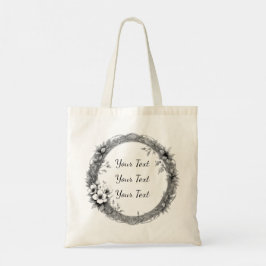 Personalisierte antike Floralskizze-Tasche Tragetasche