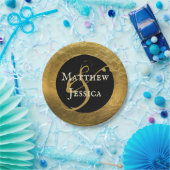 Personalisierte antike goldene Imitate Metall 12 c Pappteller (Party)