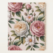 Personalisierte antike Rosen  Produktivitätsziel Planer (Rückseite)