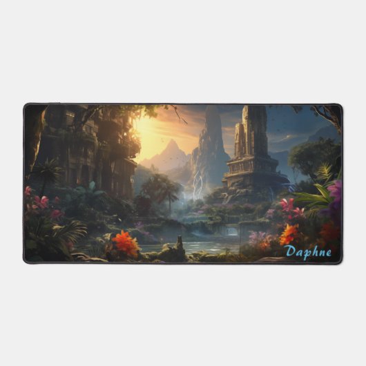 Personalisierte antike Ruinen in der Forest Desk M Schreibtischunterlage (Vorderseite)