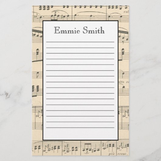 Personalisierte Antiquitätenmusik Briefpapier (Vorderseite)