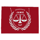 Personalisierte Anwälte Glückwunsch Große Geschenk Geschenktüte (Rückseite)