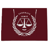 Personalisierte Anwälte Glückwunsch Große Geschenk Große Geschenktüte (Vorderseite)