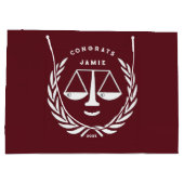 Personalisierte Anwälte Glückwunsch Große Geschenk Große Geschenktüte (Rückseite)