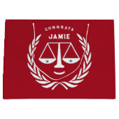 Personalisierte Anwälte Glückwunsch Große Geschenk Große Geschenktüte (Vorderseite)