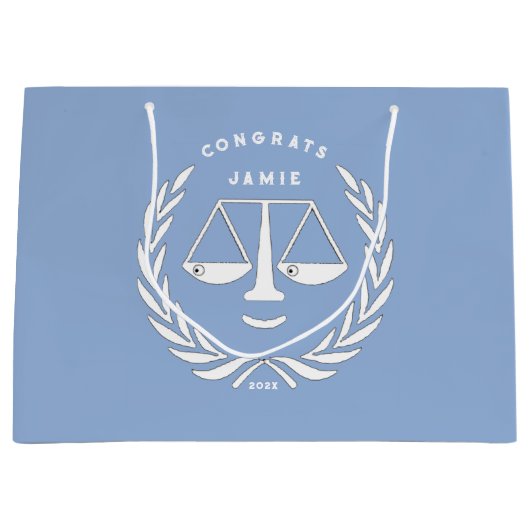 Personalisierte Anwälte Glückwunsch Große Geschenk Große Geschenktüte (Vorderseite)