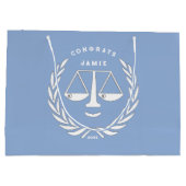 Personalisierte Anwälte Glückwunsch Große Geschenk Große Geschenktüte (Rückseite)