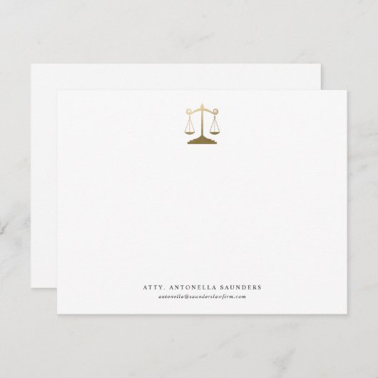 Personalisierte Anwaltskarte Mitteilungskarte (Vorne/Hinten)
