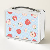 Personalisierte Äpfel- und DotLehrer Metall Brotdose (Rückseite)