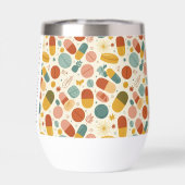 Personalisierte Apotheke Boho Stemless Wine Tumble (Rückseite)