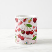 Personalisierte Apotheke Tasse Pink Cherries (Mittel)