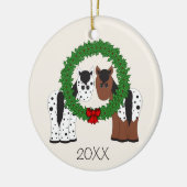 Personalisierte Appaloosa Pferd Couple 1. Weihnach Keramik Ornament (Links)
