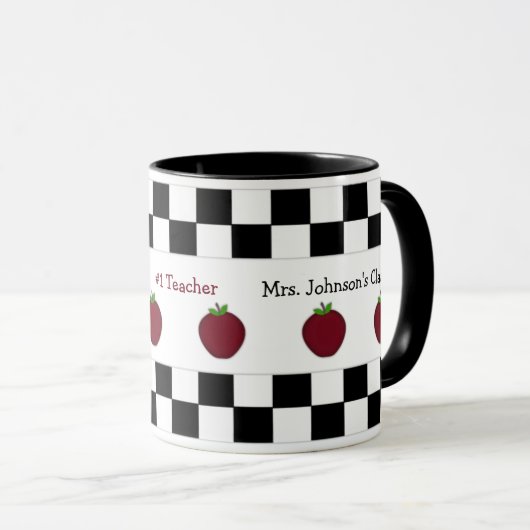 Personalisierte Apple-Lehrer-Tasse Tasse (VorderseiteRechts)