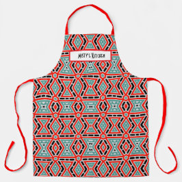 Personalisierte Aprons mit geometrischem Muster Na Schürze