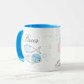 Personalisierte Aqua Essence Pisces Tasse (Vorderseite Links)