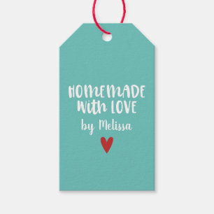 Personalisierte Aqua-Hausgemachte mit Liebe Herz Geschenkanhänger