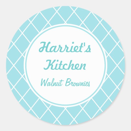 Personalisierte Aqua Kitchen Stickers (Vorderseite)